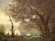 Jean-Baptiste Camille Corot Erinnerung an Mortefontaine painting
